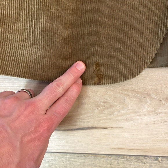 Croft & Barrow Corduroy Blazer Mens 46L 2 button Cotton Khaki Lining - Picture 7 of 15